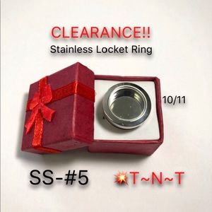 SS-#5.Stainless steel living locket ring (size 10)